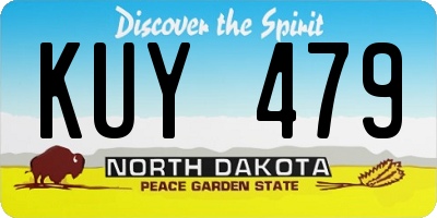 ND license plate KUY479