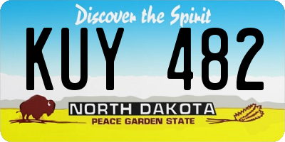 ND license plate KUY482