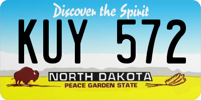 ND license plate KUY572