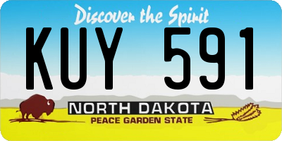 ND license plate KUY591