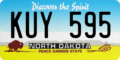 ND license plate KUY595