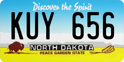 ND license plate KUY656