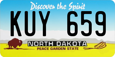 ND license plate KUY659
