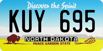 ND license plate KUY695