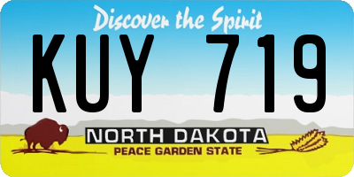 ND license plate KUY719