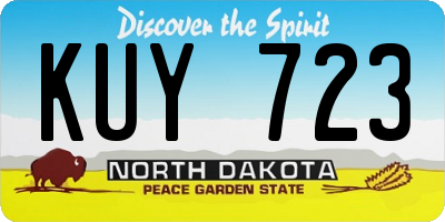ND license plate KUY723