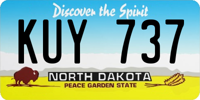 ND license plate KUY737