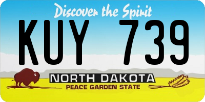 ND license plate KUY739