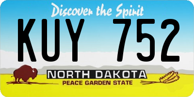 ND license plate KUY752