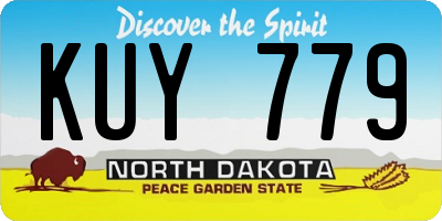 ND license plate KUY779