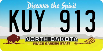 ND license plate KUY913