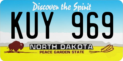 ND license plate KUY969