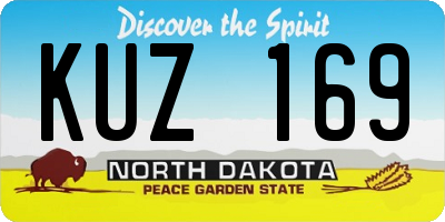 ND license plate KUZ169