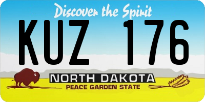 ND license plate KUZ176