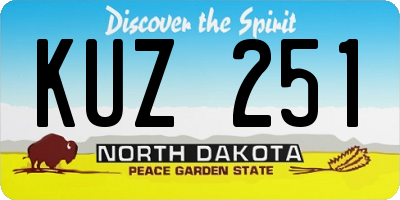 ND license plate KUZ251