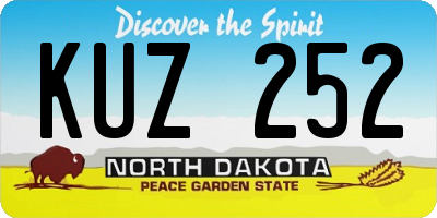 ND license plate KUZ252