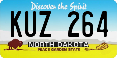 ND license plate KUZ264