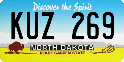 ND license plate KUZ269