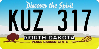 ND license plate KUZ317