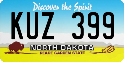 ND license plate KUZ399