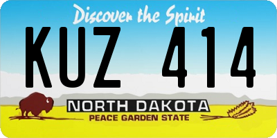ND license plate KUZ414