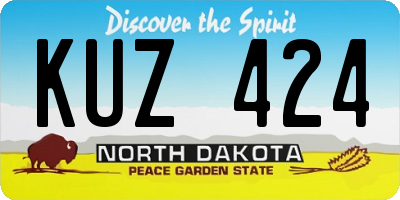 ND license plate KUZ424