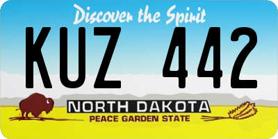 ND license plate KUZ442