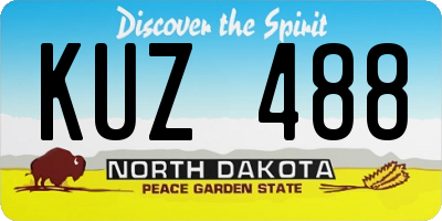 ND license plate KUZ488