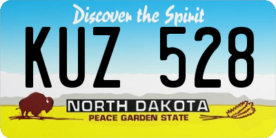 ND license plate KUZ528