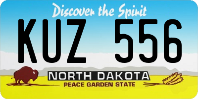 ND license plate KUZ556