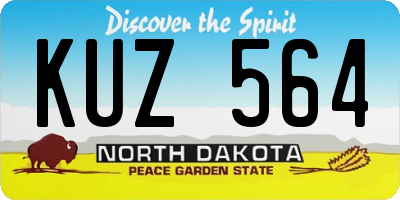 ND license plate KUZ564