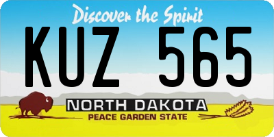 ND license plate KUZ565