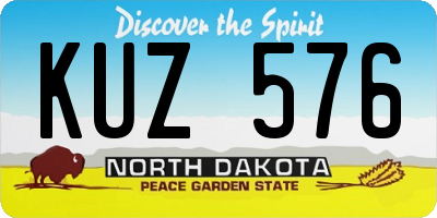 ND license plate KUZ576
