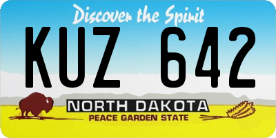 ND license plate KUZ642