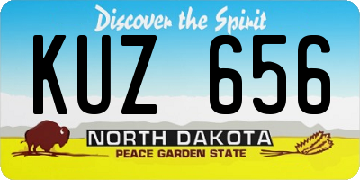 ND license plate KUZ656