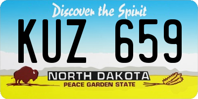 ND license plate KUZ659
