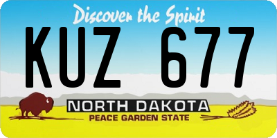ND license plate KUZ677