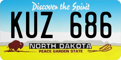 ND license plate KUZ686