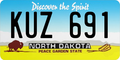 ND license plate KUZ691