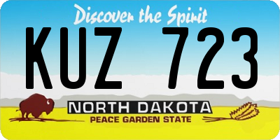 ND license plate KUZ723