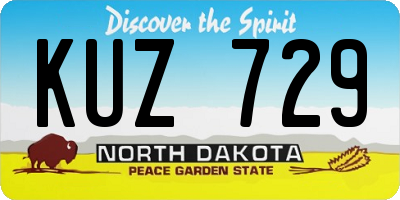 ND license plate KUZ729