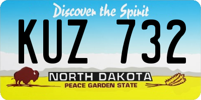 ND license plate KUZ732