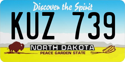 ND license plate KUZ739