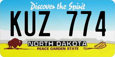 ND license plate KUZ774