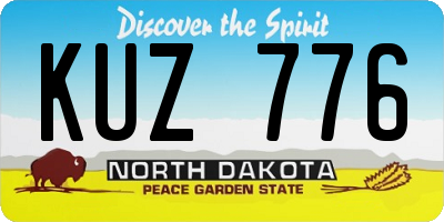 ND license plate KUZ776