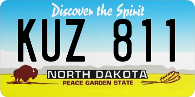 ND license plate KUZ811