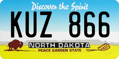 ND license plate KUZ866
