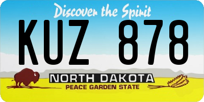 ND license plate KUZ878