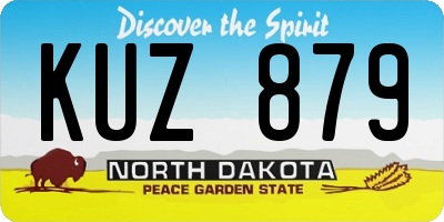 ND license plate KUZ879