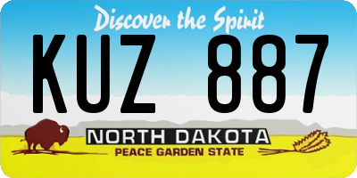 ND license plate KUZ887